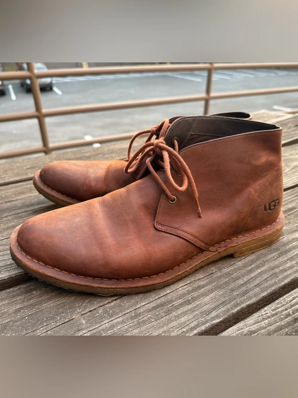 UGG Men's Leighton Dark Brown Leather ENERG Chukka Boots 11
